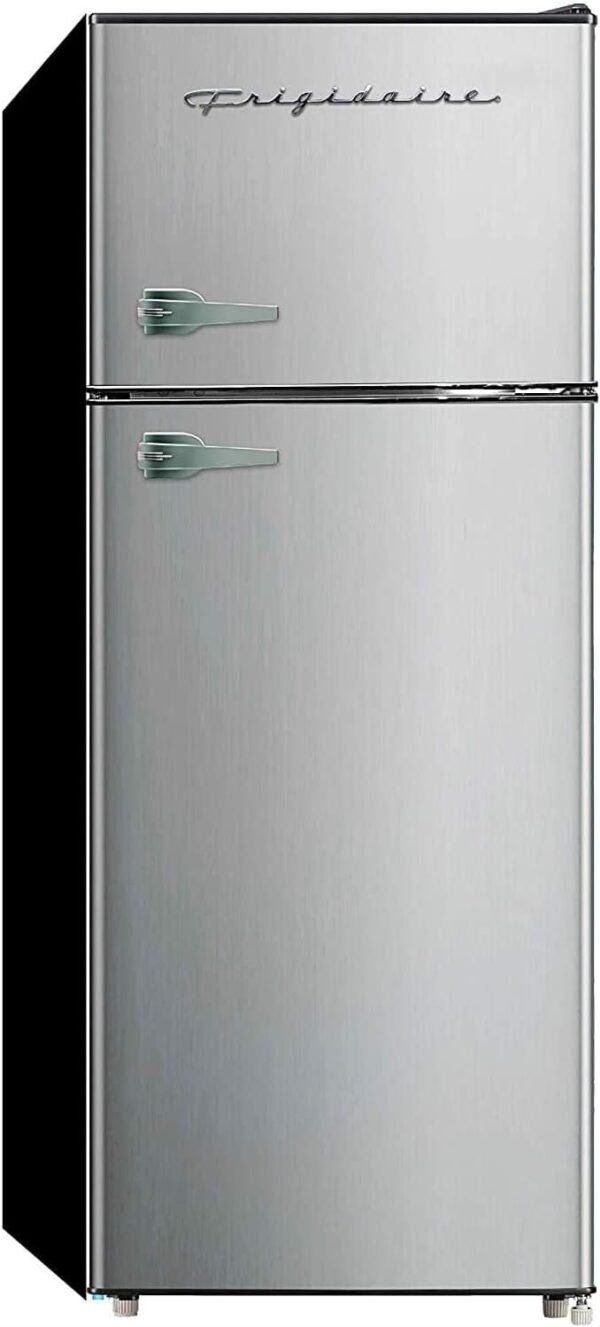 Frigidaire, 2 Door Apartment Size Refrigerator/Freezer Combo, 7.5 cu ft, Platinum Series, Stainless, 23\" D x 21.5\" W x 55.5\" H