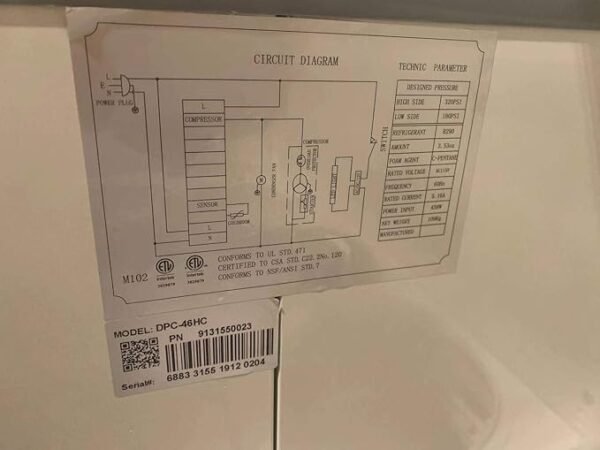 Gelato Freezer Display Case Dipping Cabinet Pan Ice cream showcase Curved Thick frame 47\" - Image 5