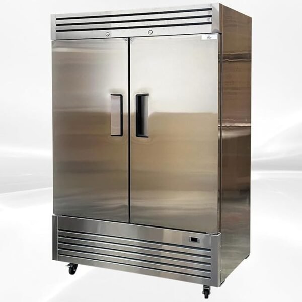 Commercial Refrigerator 2 doors Stainless Steel Solid 54\" Width, Capacity 43Cuft, 110V for Restaurant Kitchen Cooler Fridge all32dup1