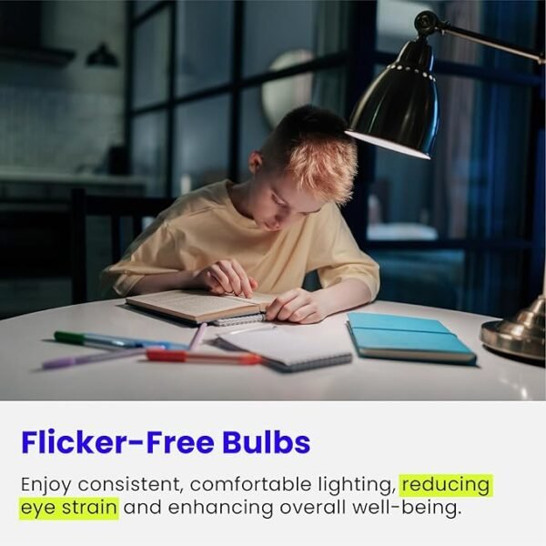 Feit Electric A19 LED Light Bulb, 40-Watt Equivalent, 3500K Neutral White, E26 Base, 450 Lumens, 11,000-Hour Lifespan, General-purpose Residential or Commercial Applications, A450/835/10KLED/4, 4-Pack - Image 6