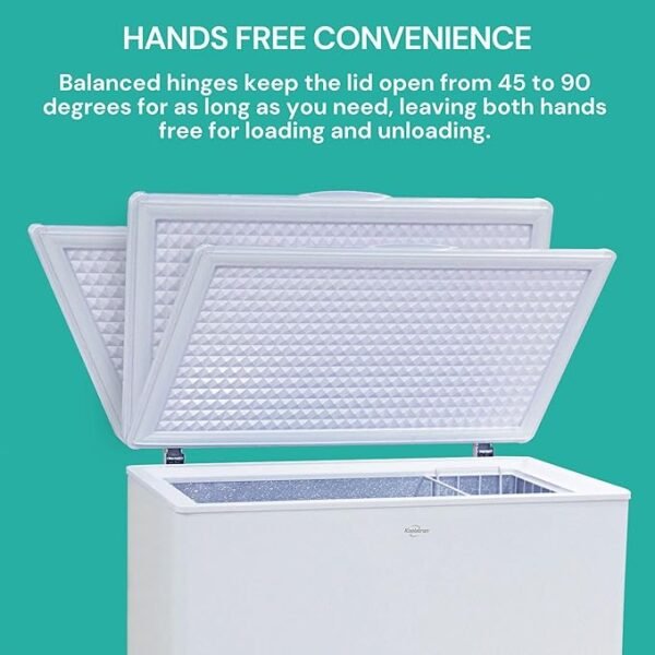 Koolatron Deep Freezer - Chest Freezer, 1 Wire Basket, Garage Ready, Meat Storage, Front Drain, Congelador For Home, Apartment, Basement, Dorm, Cottage, Manual Defrost, Stand Up, 7.0 Cubic Feet, White - Image 5
