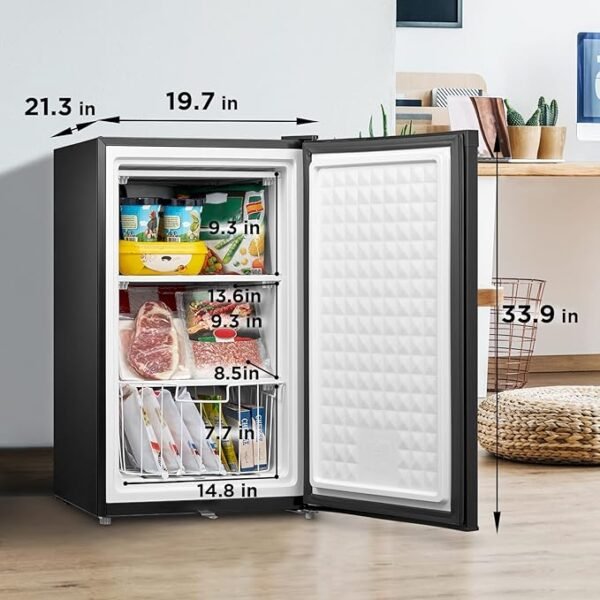Midea MRU03M2ABB Upright Freezer Large Black, 3.0 Cubic Feet - Image 4