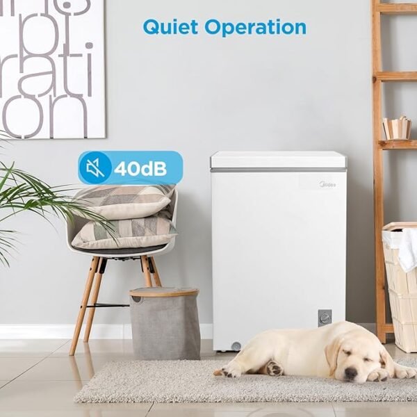 Midea MERC04C4BAWW 3.5 Cubic Feet Chest Freezer, Cu.ft-Convertible, White - Image 6