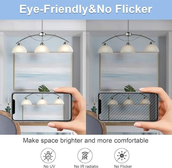 24 Pack LED Light Bulbs Daylight White 5000K, 60 Watt Equivalent A19 LED Bulb, 9W E26 Standard Base, 800 Lumens 15000 Hours 120V, Non-Dimmable, Bright Energy Saving Lightbulbs for Bedroom Indoor - Image 4