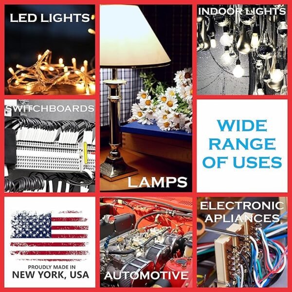 NATIONAL Wire&Cable - 16 Gauge 2 Conductors Premium Electrical Wire - Made in USA - 16 AWG Wire Stranded PVC Cord Copper Cable 100 Ft. Flexible Low Voltage LED Cable Lamps Lighting Automotive - Image 4